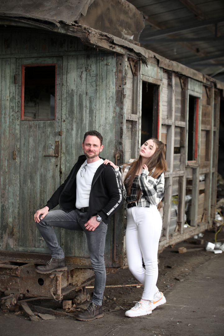 Lostplace Shooting Vater und Tochter