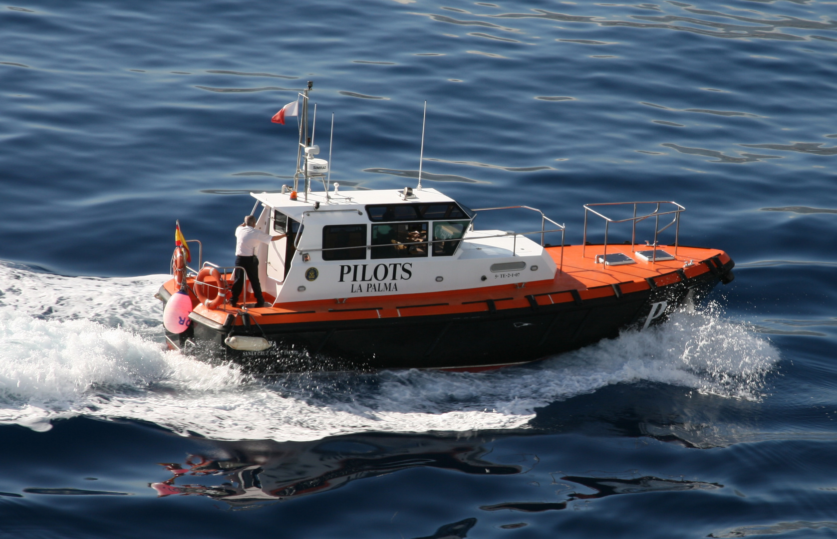 Lotsenboot vor La Palma