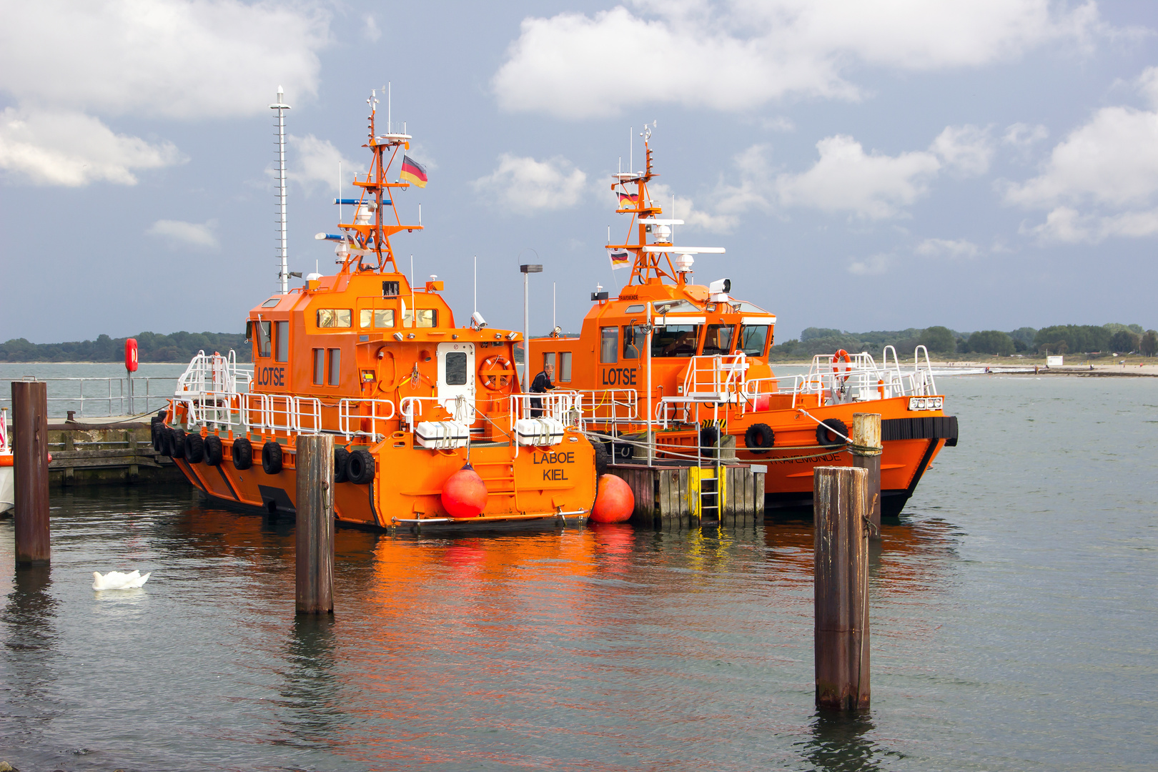 Lotsenboote in Travemünde