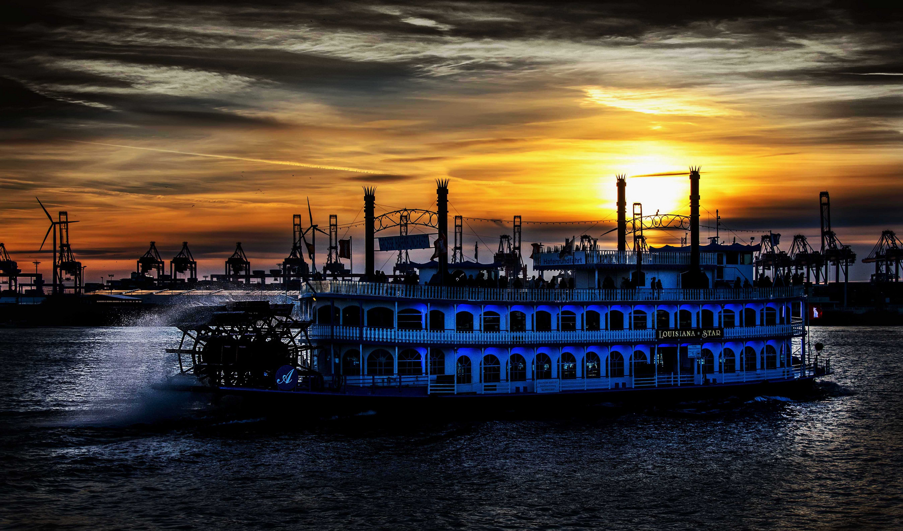 Louisiana Star bei Sonnenuntergang