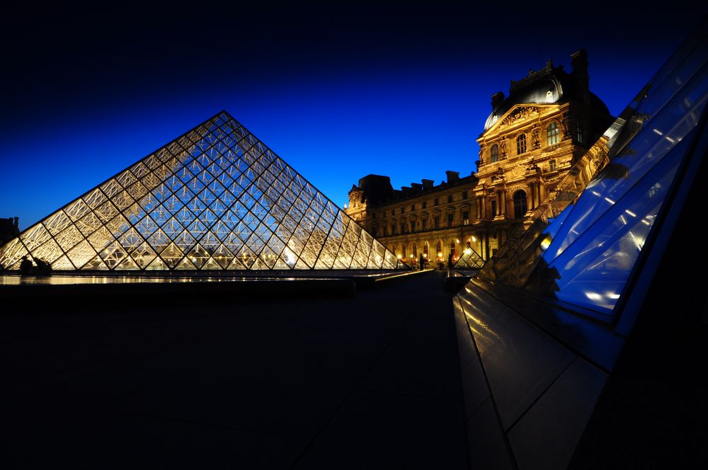 Louvre after sunset