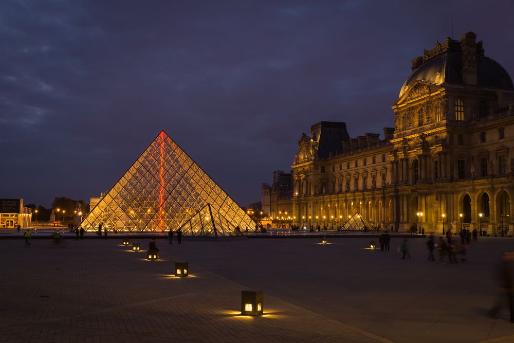 Louvre in Paris mit seiner Pyramide