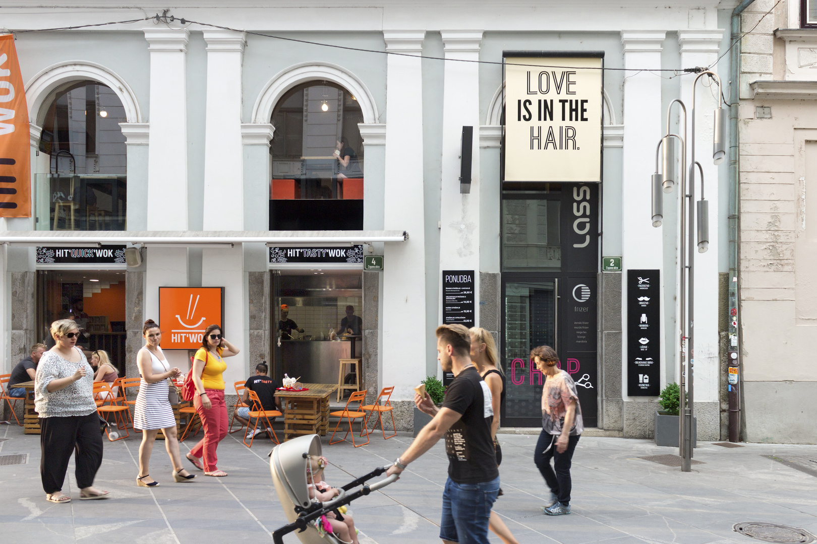 LOVE IS IN THE HAIR. in Ljubljana