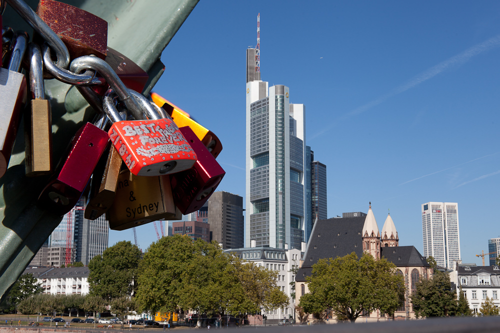 "love-locks" in Frankfurt