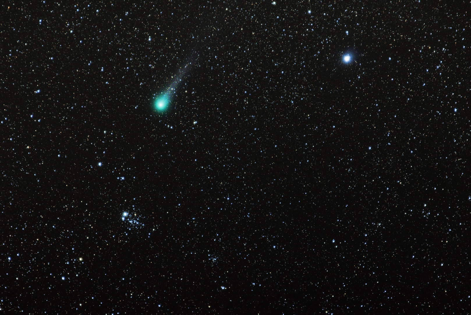 Lovejoy + NGC 457