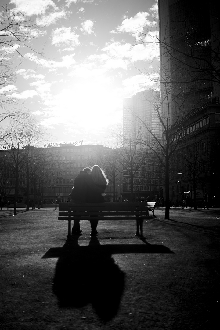 Lovers on the Park Bench