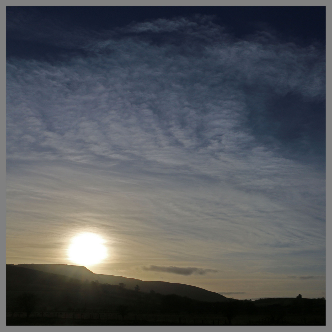 low winter sun 3 on the simonside hills Northumberland