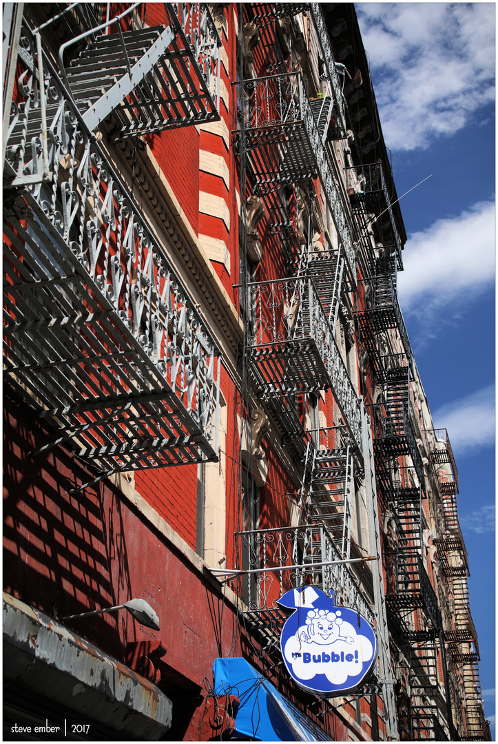 Lower East Side No. 1 - Fire Escapes and a Happy Soap Bubble