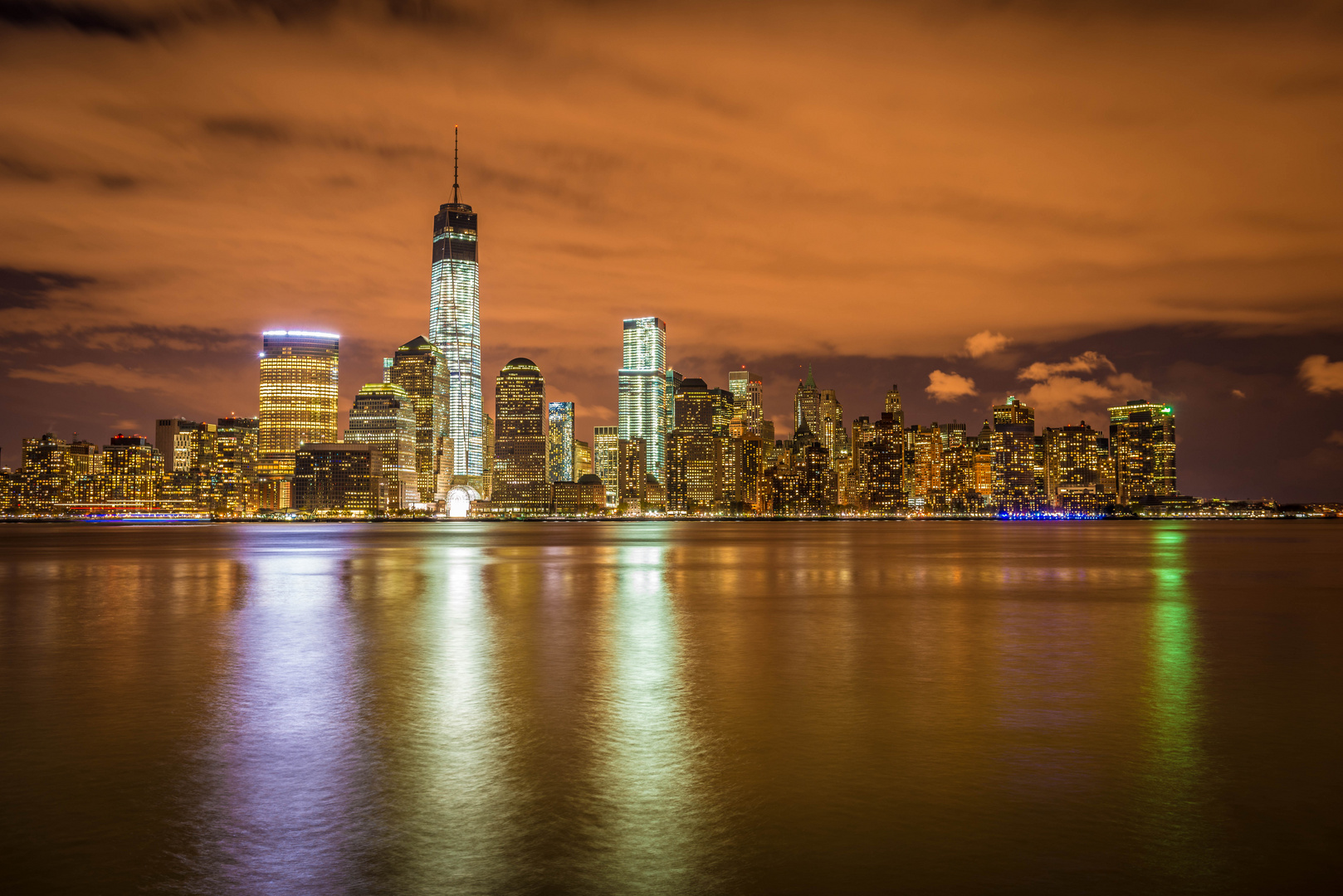 Lower Manhattan at night