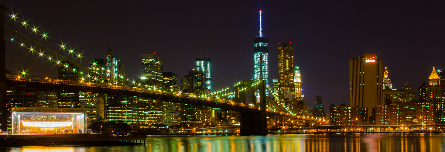 Lower Manhattan at night