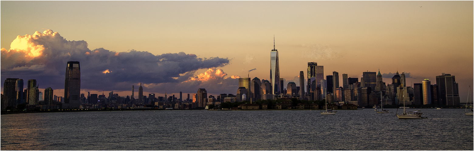 Lower Manhattan At Sunset