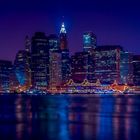 Lower Manhattan in blue