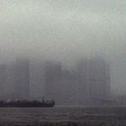 Lower Manhattan in the rain