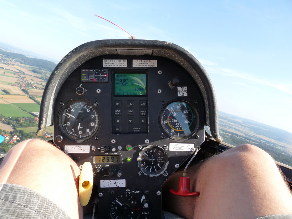 LS4 Cockpit in flight