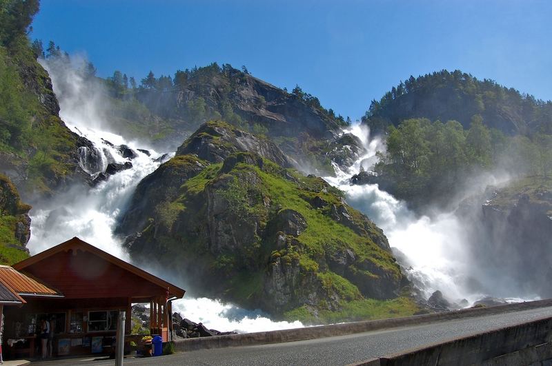 Låtefossen Wasserfall Norwegen 2007