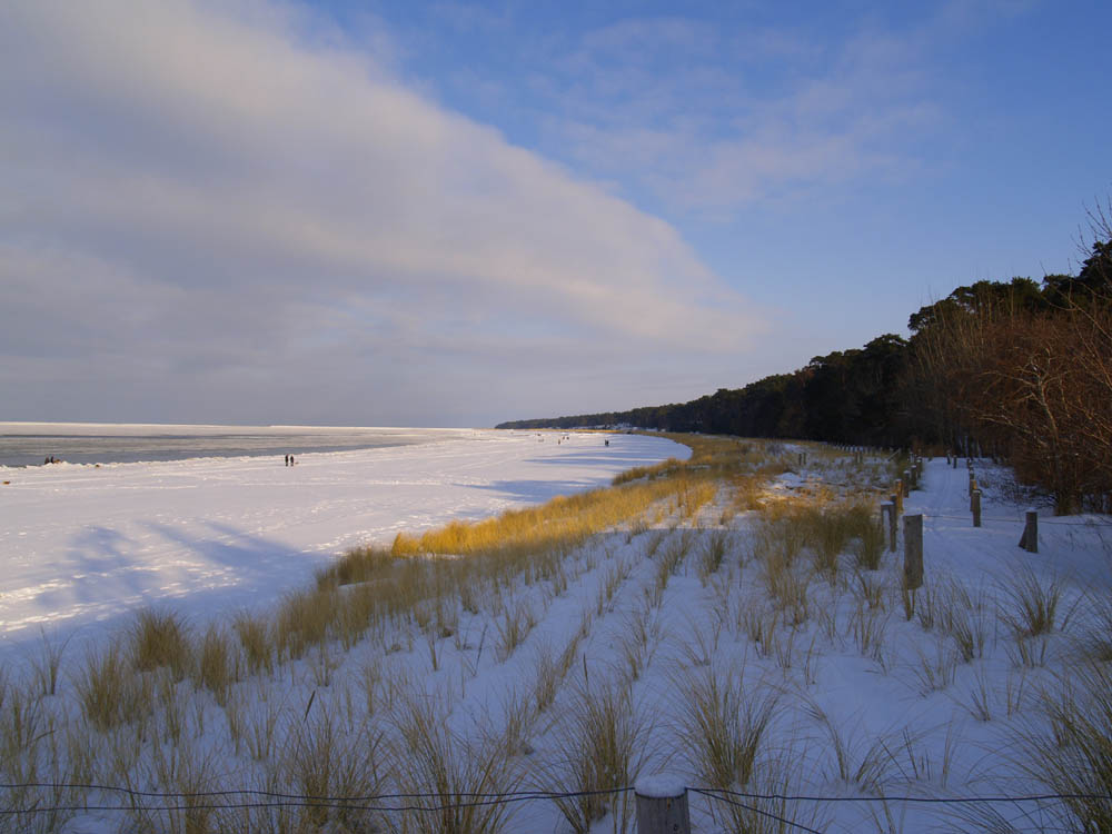 Lubminer Strand vereist...