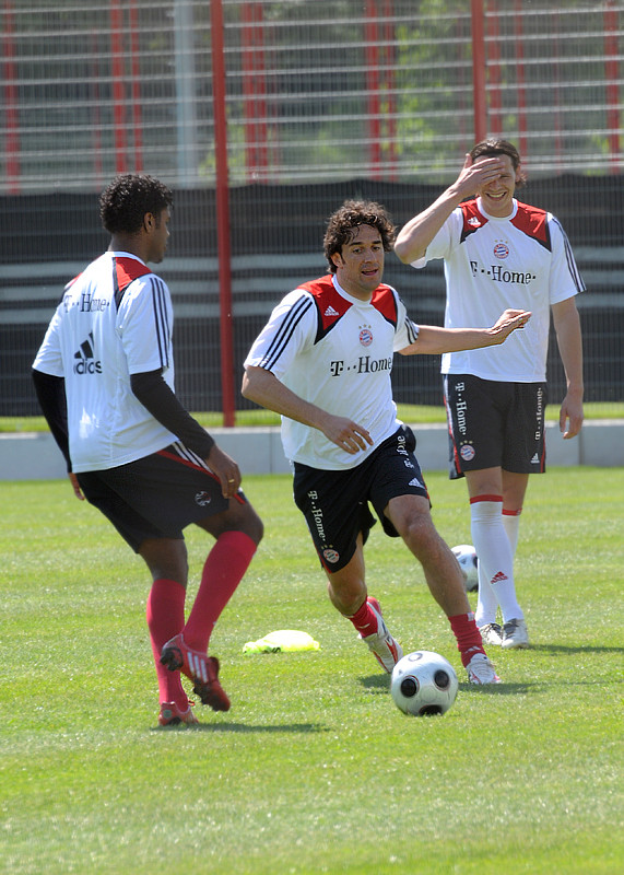 Luca Toni beim FC Bayern Training am 14.05.2008