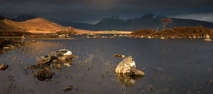 Luce di tempesta sul Rannoch Moor