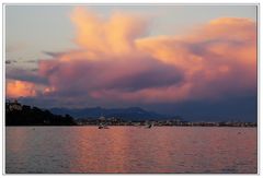 luce rosa sul mare...