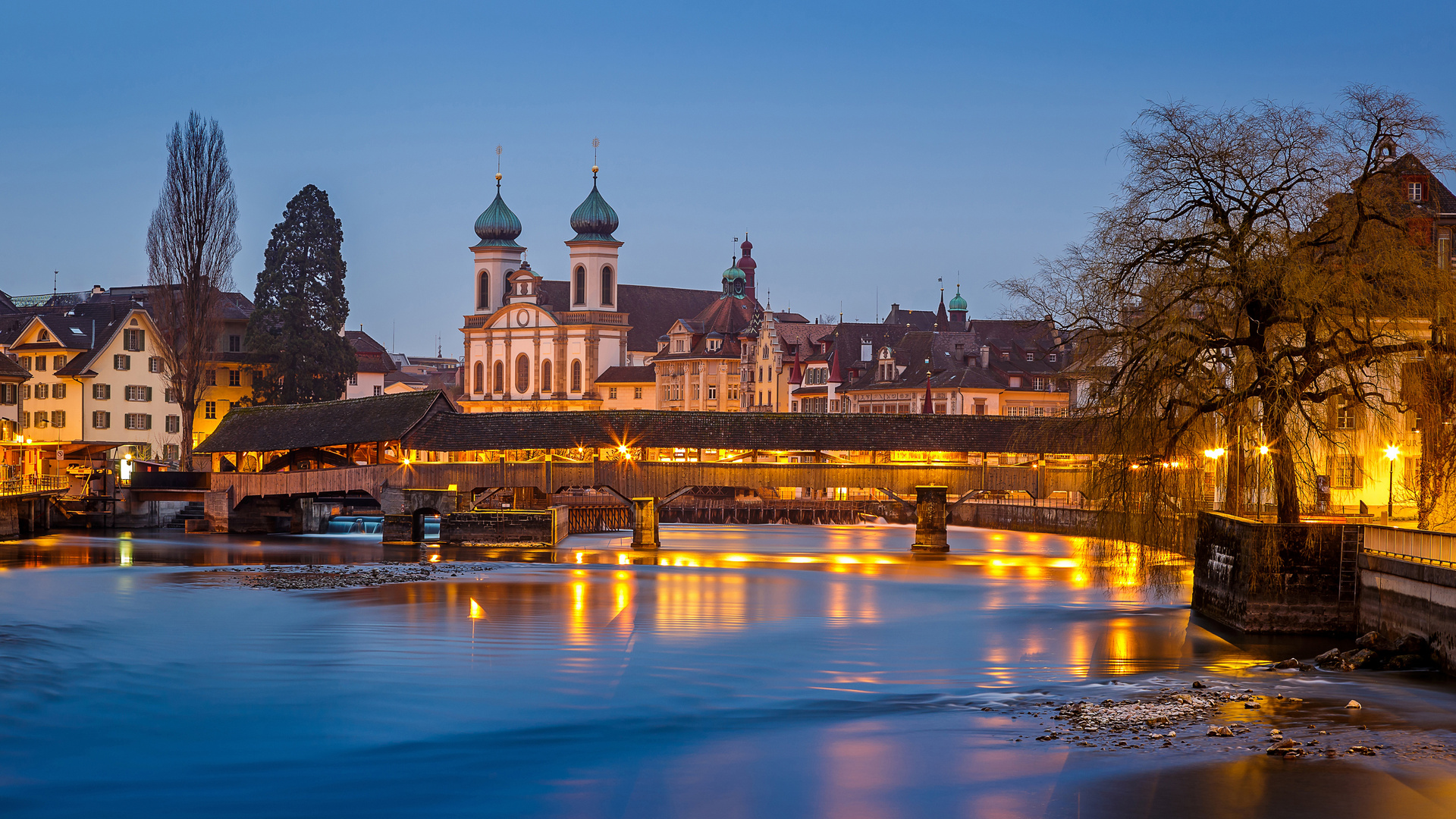 Lucerne during the blue hour