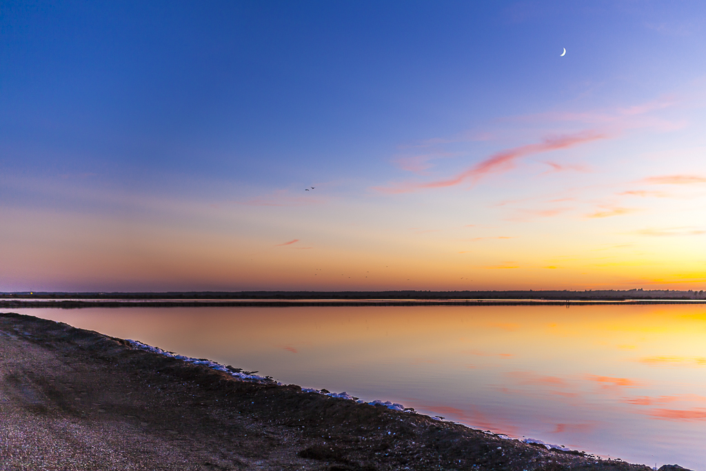 Luces al atardecer en las salinas...