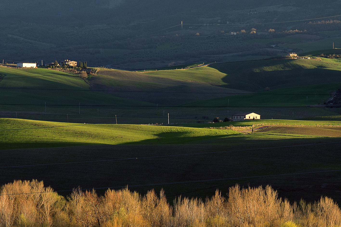 Luci radenti in val d'Orcia