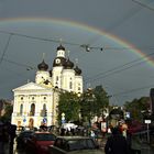 Lucky to catch this rainbow over Vladimirsky Cathedral, Saint Petersburg