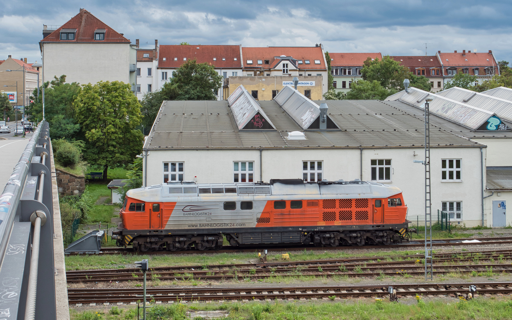 "Ludmilla" bei der Hermann-Liebmann-Brücke in Leipzig