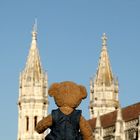 Ludwig in Lissabon: vor dem Hieronymuskloster (Mosteiro dos Jerónimos)