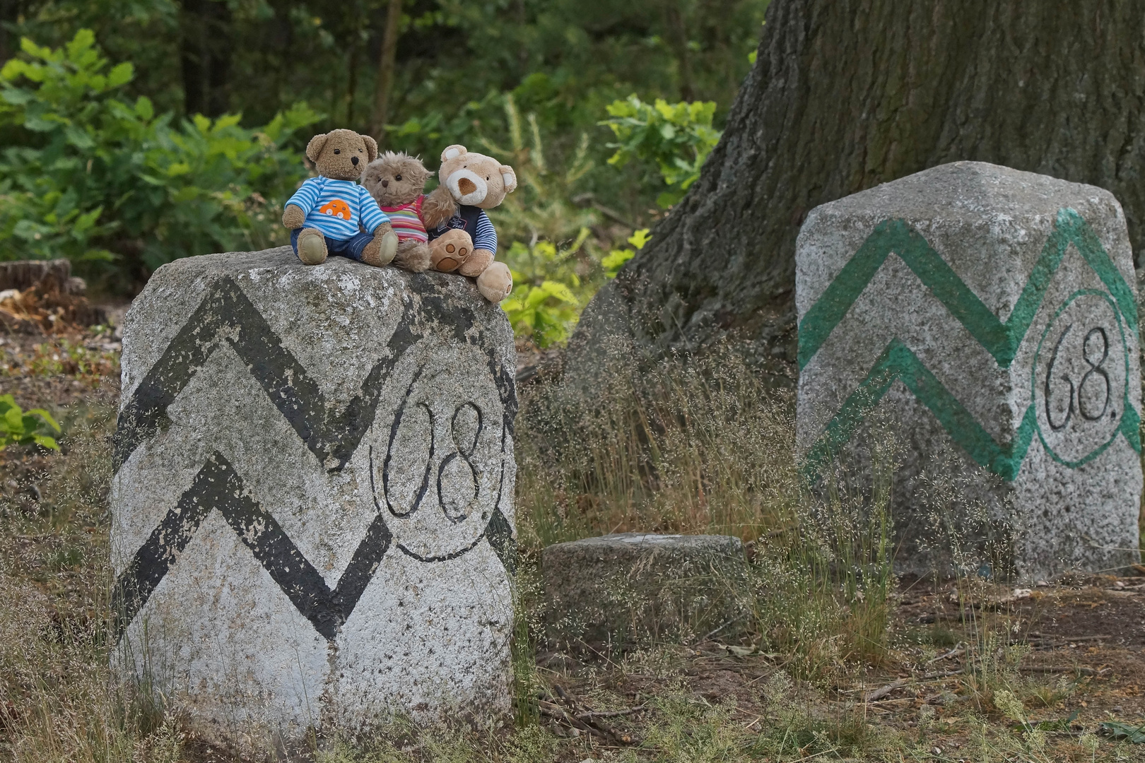 Ludwig, Luise und Karli als Grenzgänger