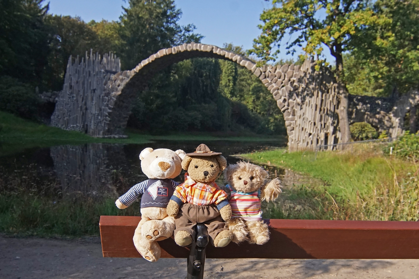 Ludwig, Luise und Karli heute im Kromlauer Park