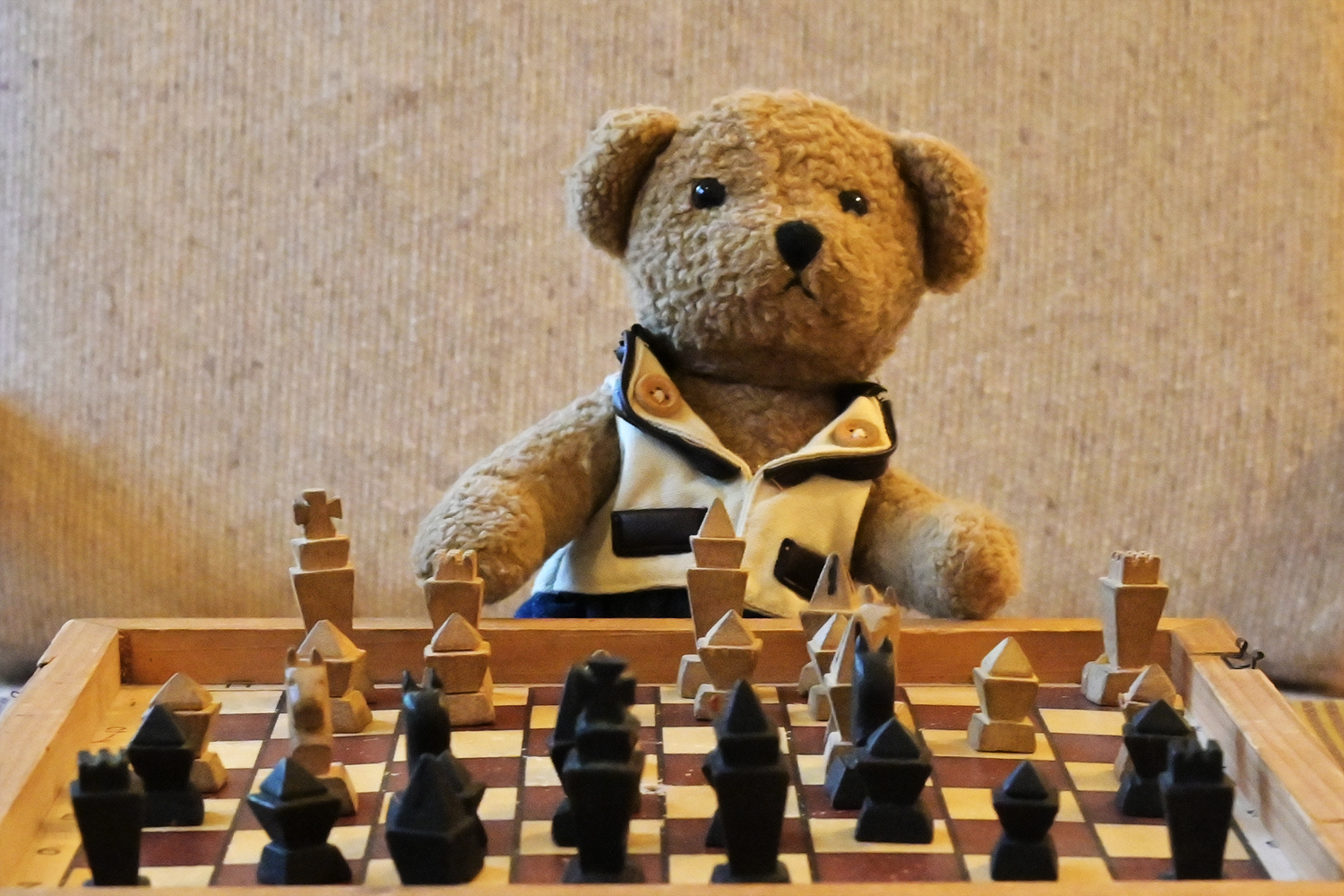 Ludwig spielt Schach - Louis joue aux échecs. 