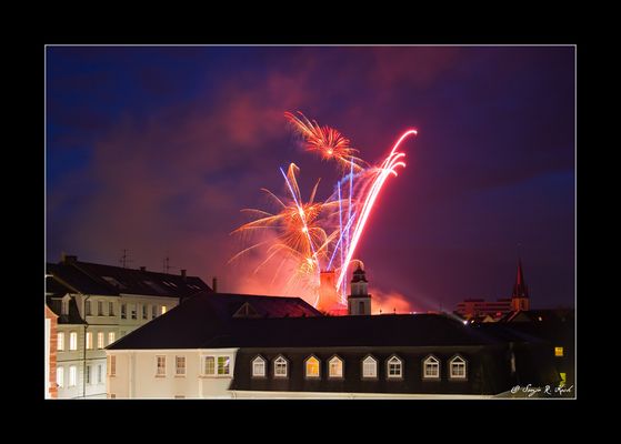 'Ludwigsplatz in Flammen'