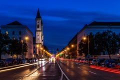 Ludwigstraße in München mit Blick Richtung Odeonsplatz