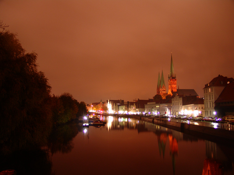 Lübeck at night