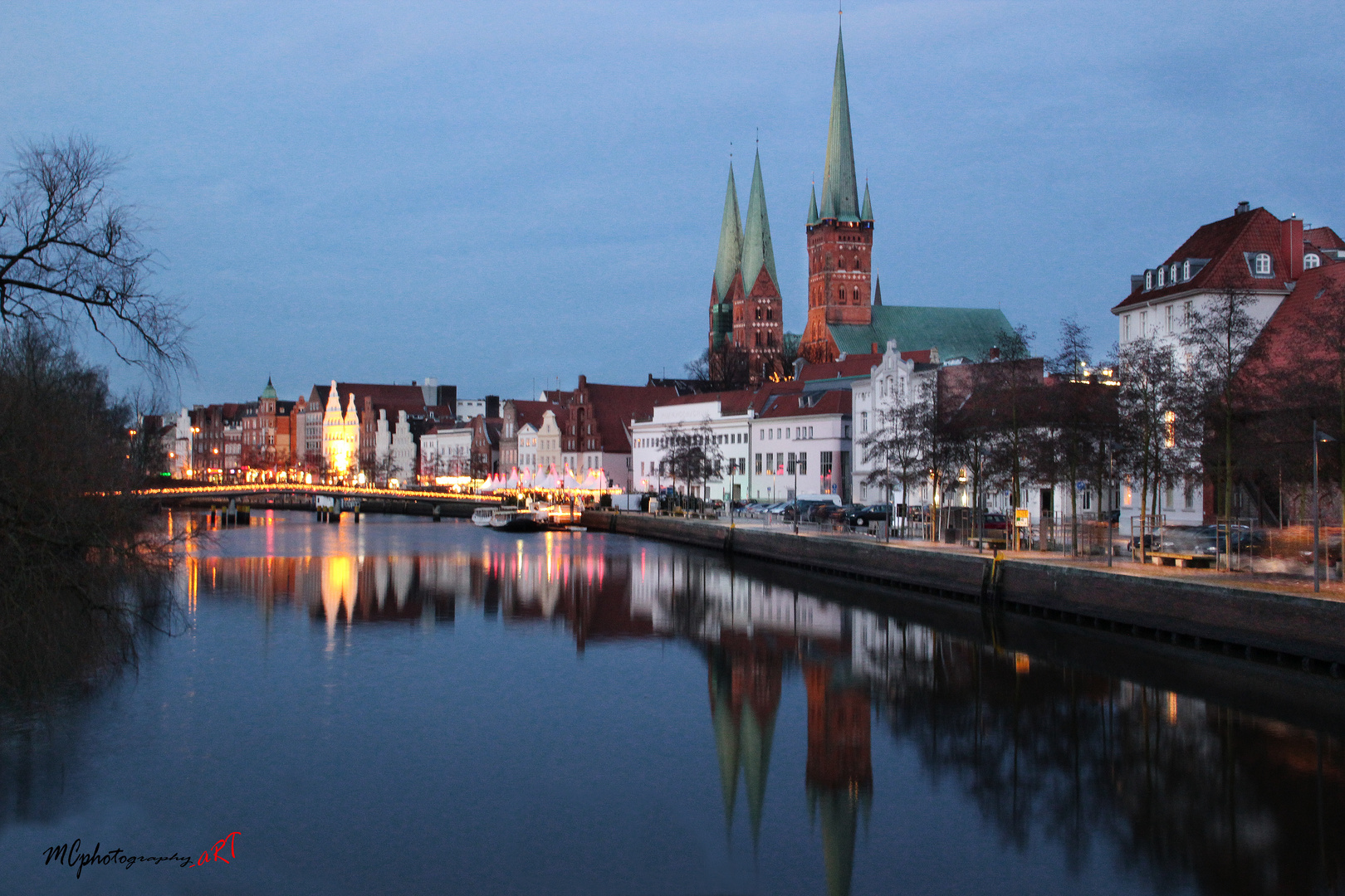 Lübeck at night