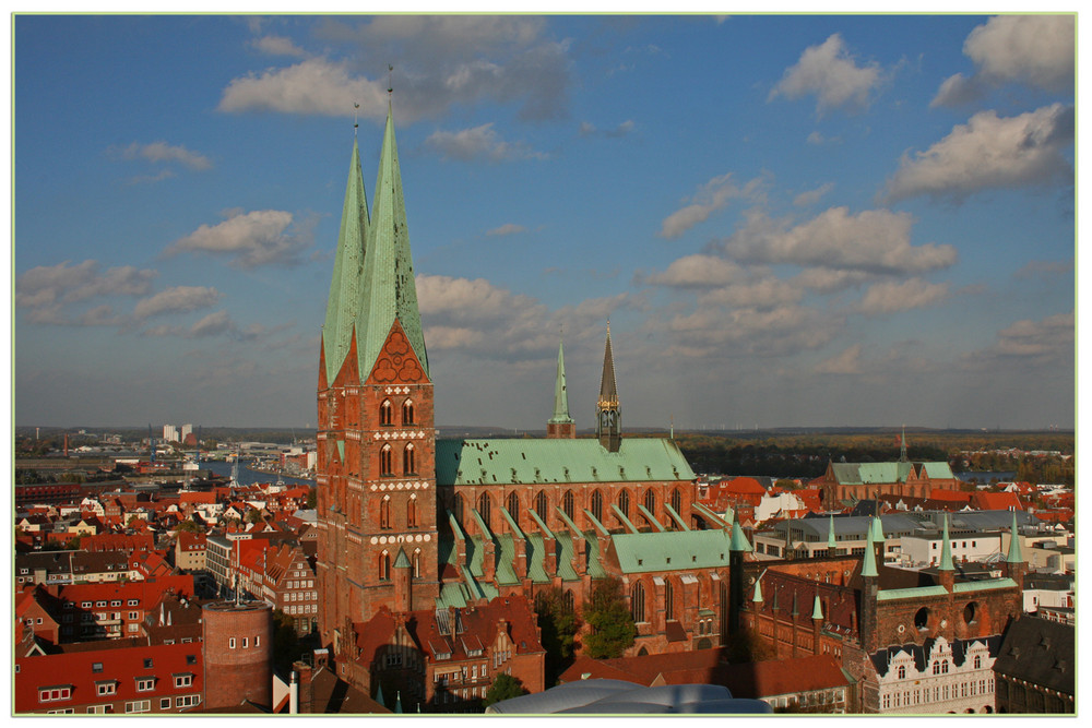 Lübeck - Blick auf die Marienkirche