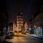 Lübeck, Burgtor bei Nacht
