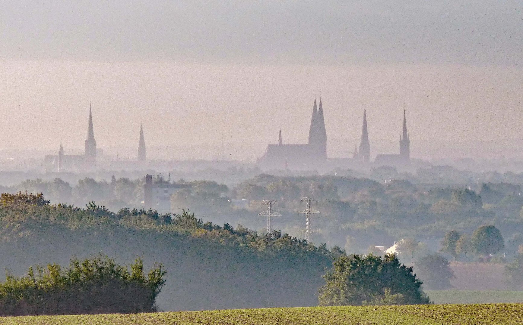 Lübeck im Morgennebel