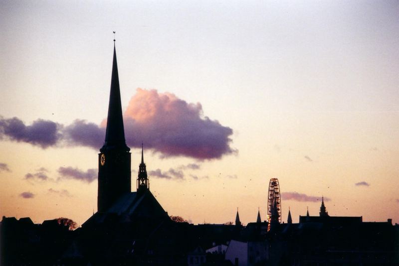 Lübeck im Sonnenuntergang