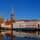 Lübeck im Winter 2021 an der Obertrave.