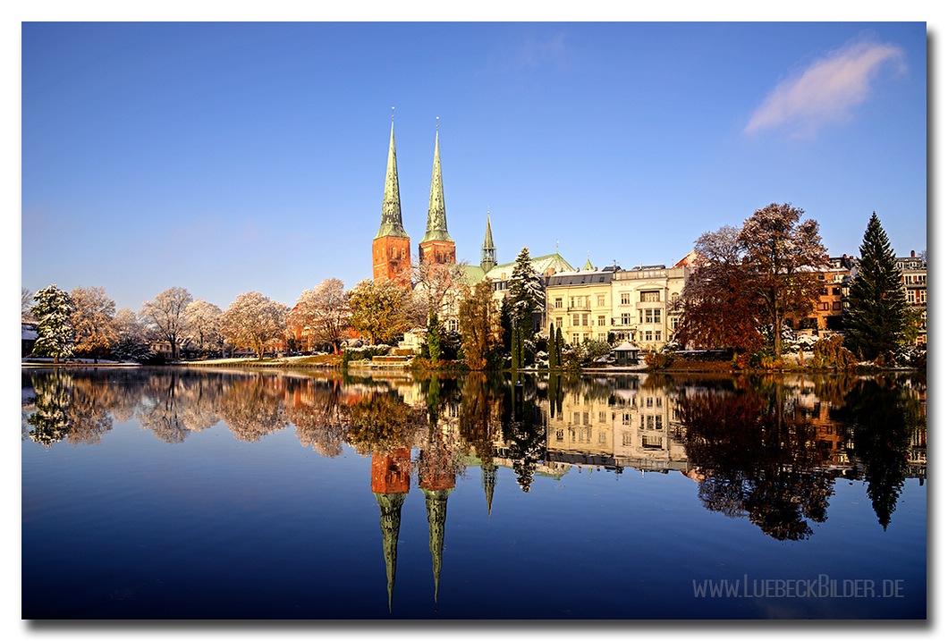 Lübeck: Mühlenteich mit Dom