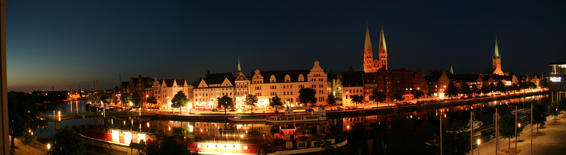 Lübeck; Panorama Untertrave