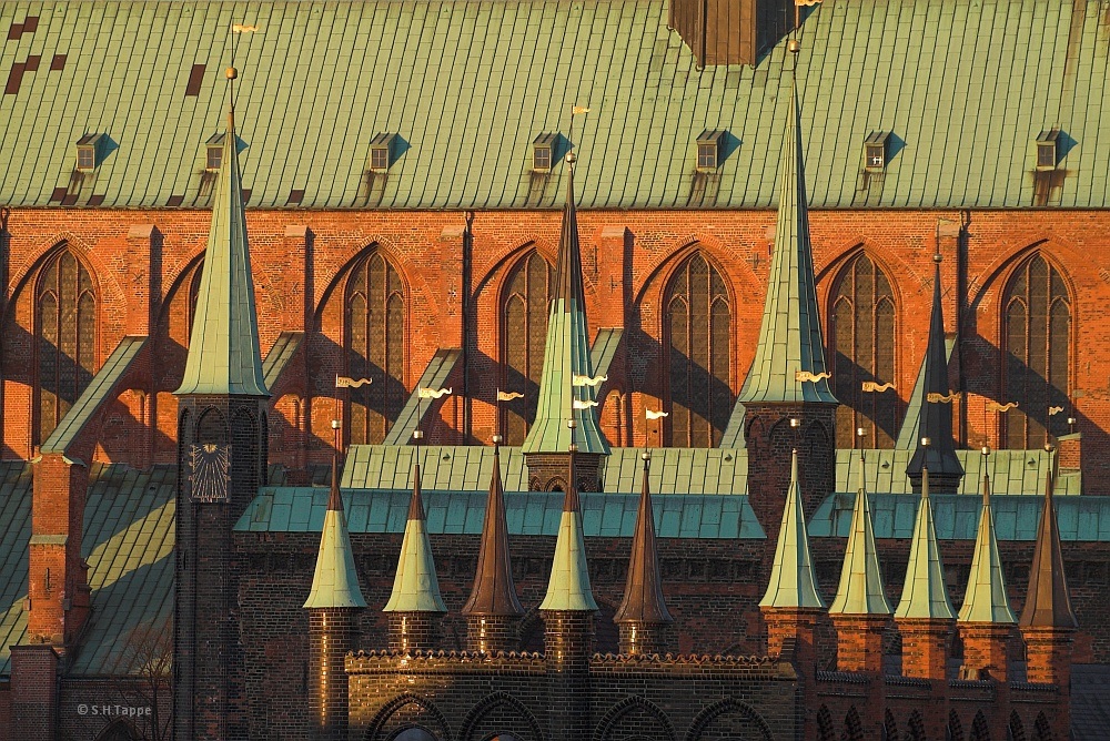 Lübeck, Rathaus mit Marienkirche