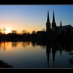 Lübeck - Sonnenuntergang am Dom