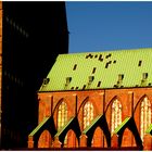 Lübeck - St. Marien, von der Abendsonne beleuchtet