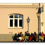 Lübeck - Straßencafe an der Obertrave