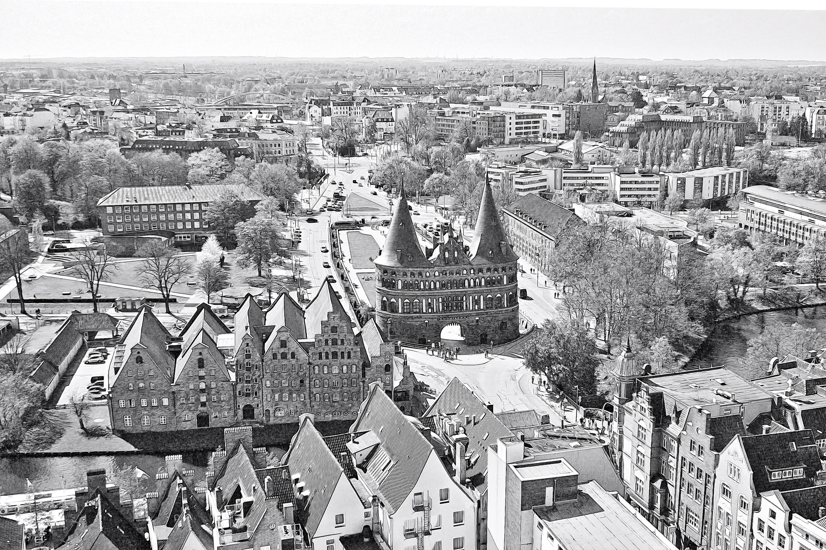 Lübeck von oben 