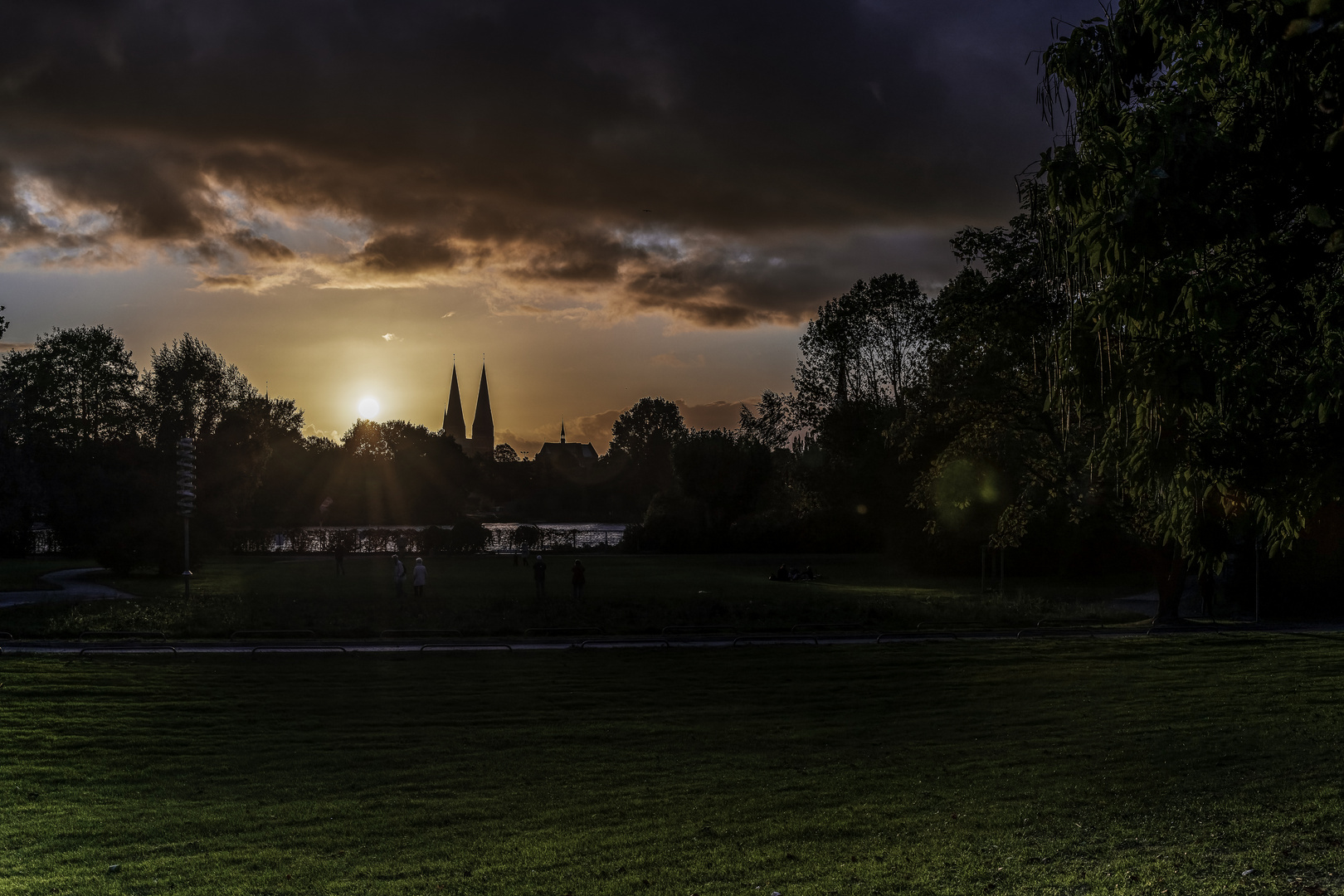 Lübeck zum Sonnenuntergang