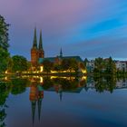 Lübecker Dom bei Sonnenaufgang 